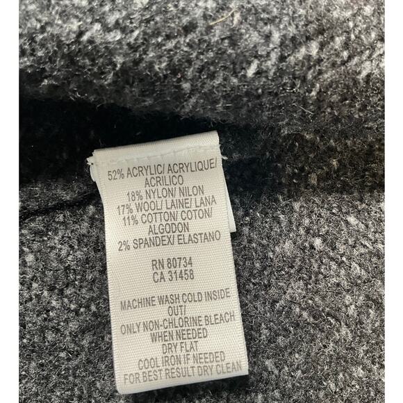 BCBGMAXAZRIA Wool Blend Bubble Short Sleeve Cardigan Charcoal Gray Size M/L - Picture 6 of 10